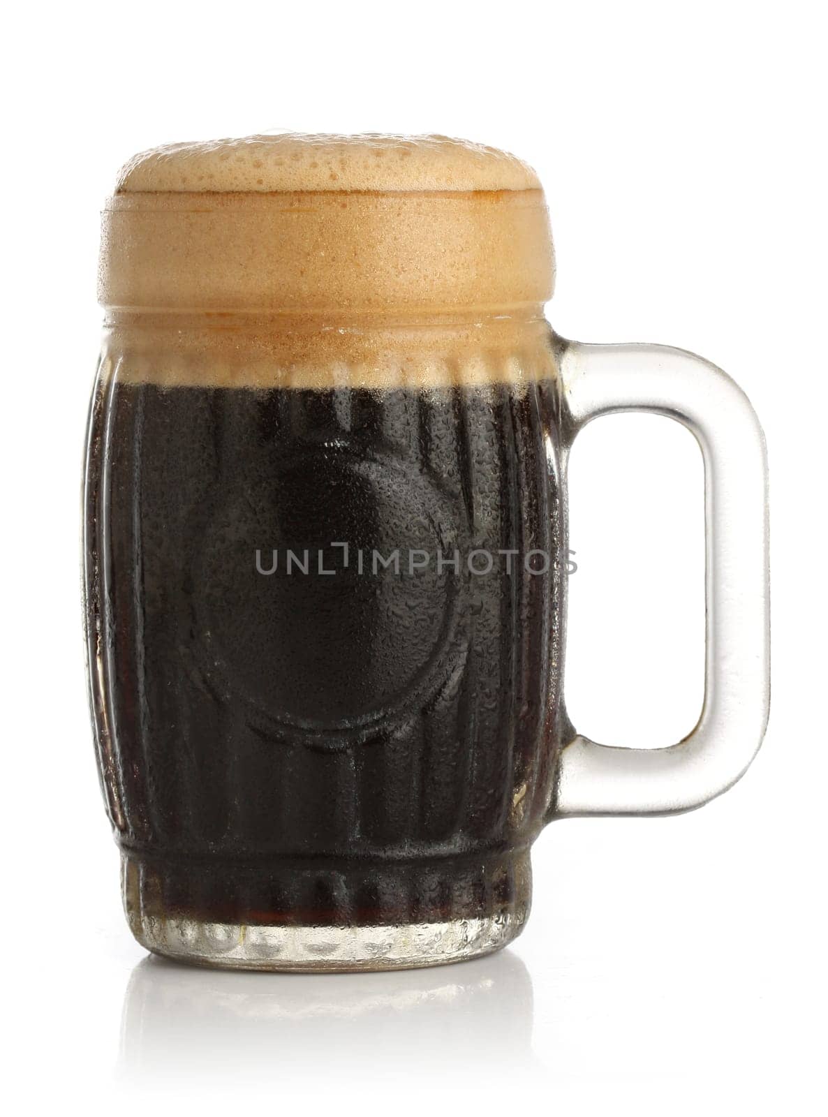 Cold Stout beer glass isolated