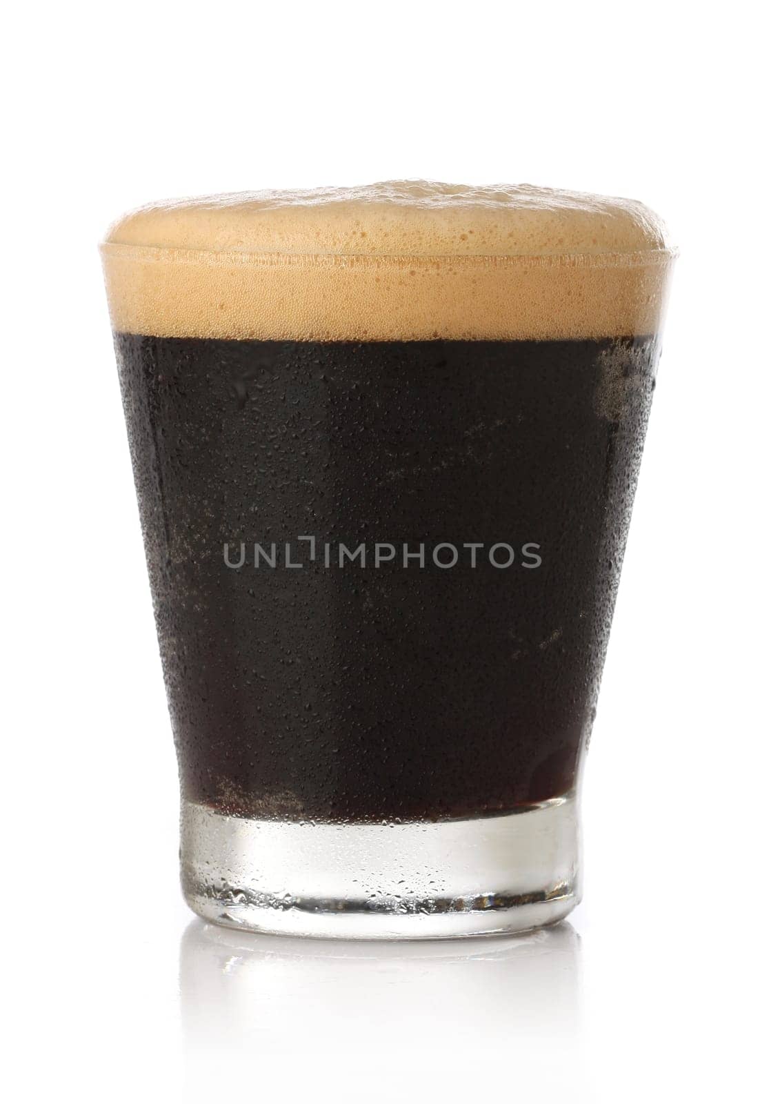 Cold Stout beer glass isolated