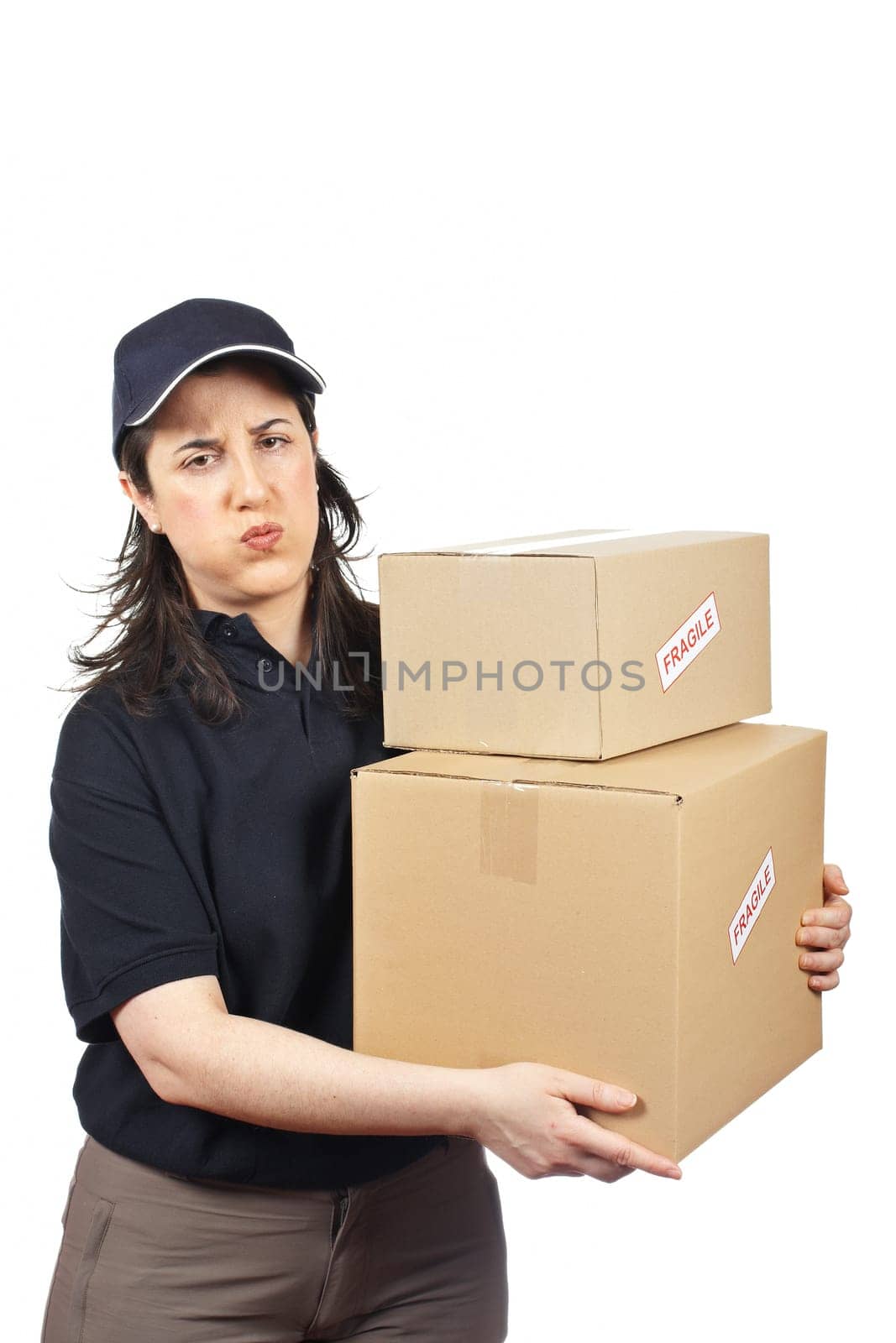 Delivering a parcels fragile