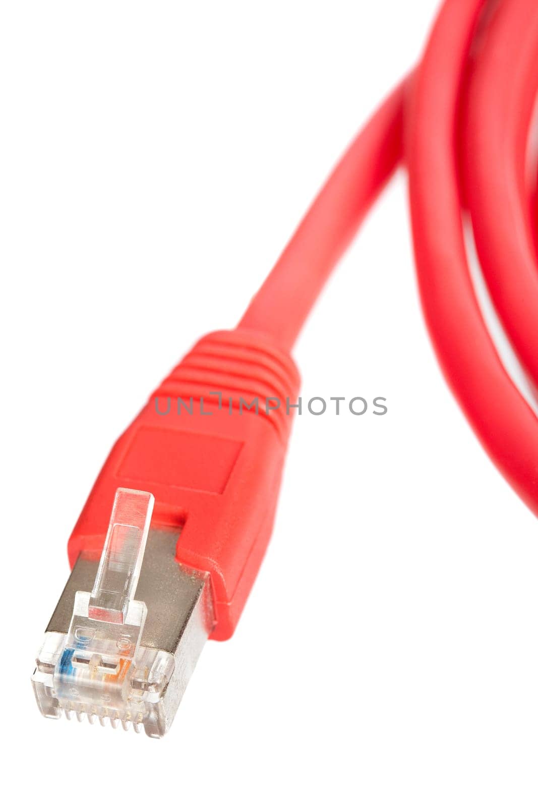 Red network cable