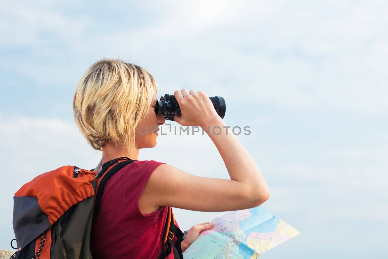 woman hiking