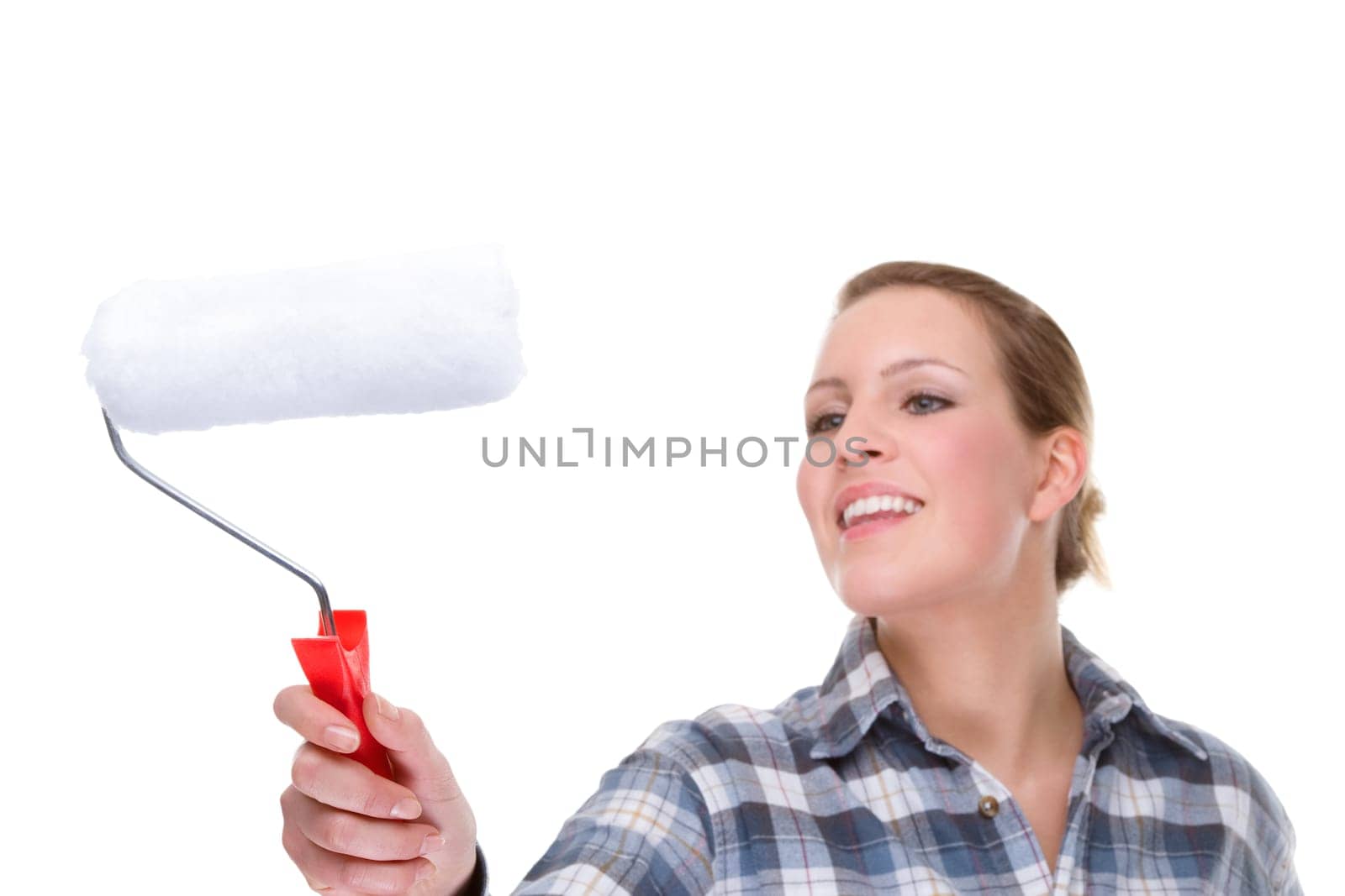 Woman with painter's roller