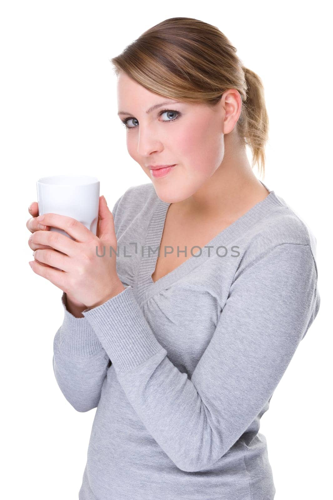 Young woman with a cup