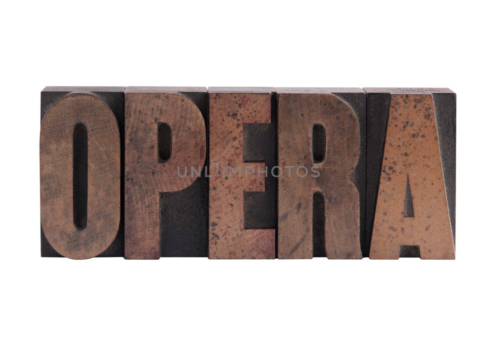 opera in old wood type