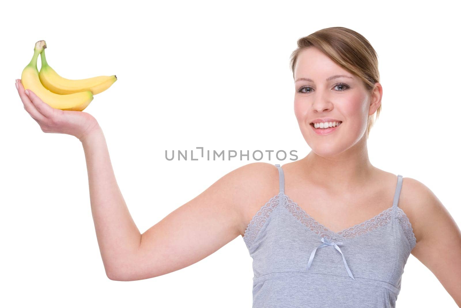 Young woman with bananas