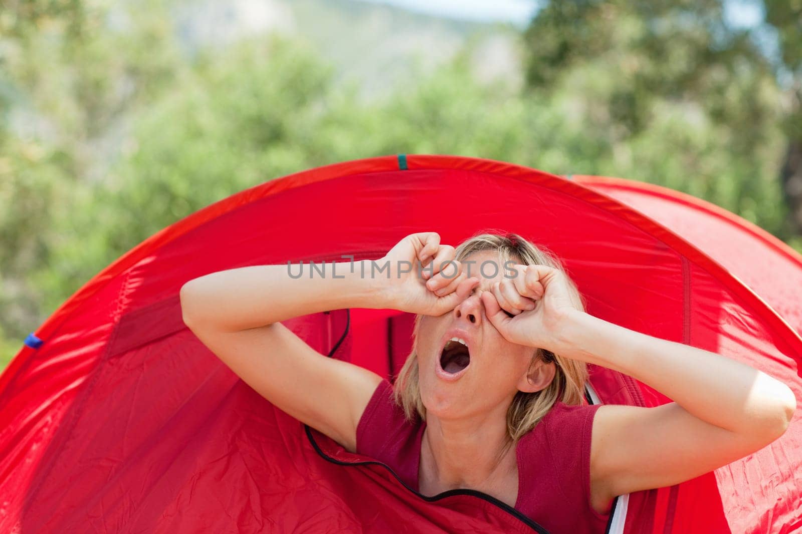 woman hiking