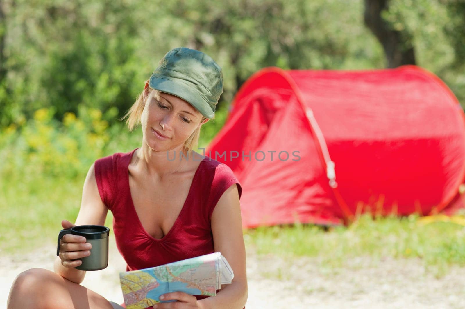 woman hiking