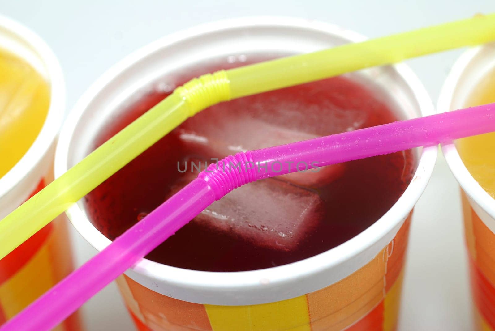 Fruit juice in a paper cup