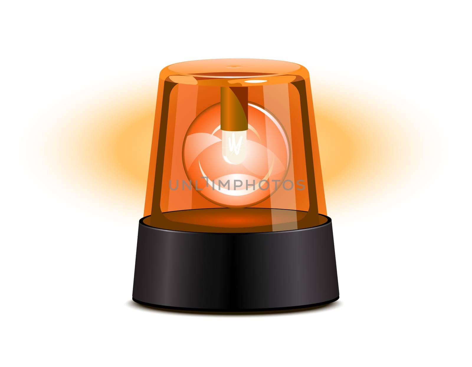 Orange flashing light