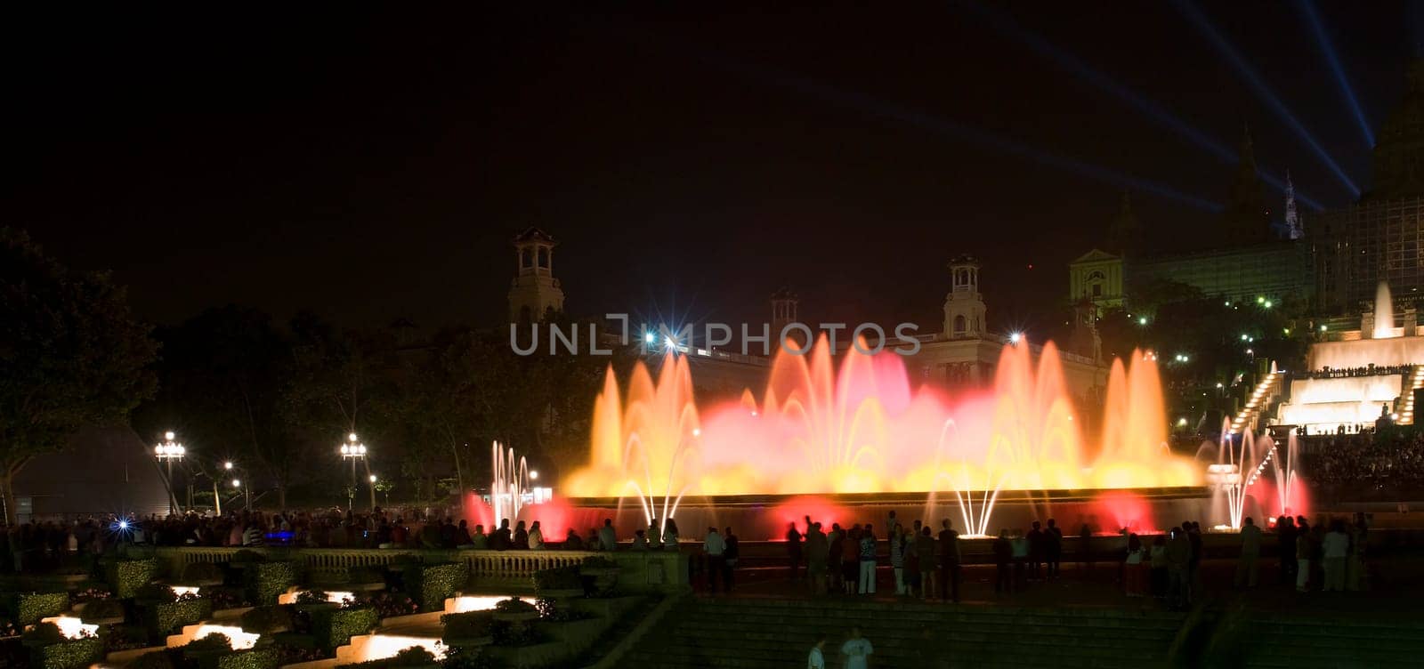 The magic of colours at Montjuic in Barcelona