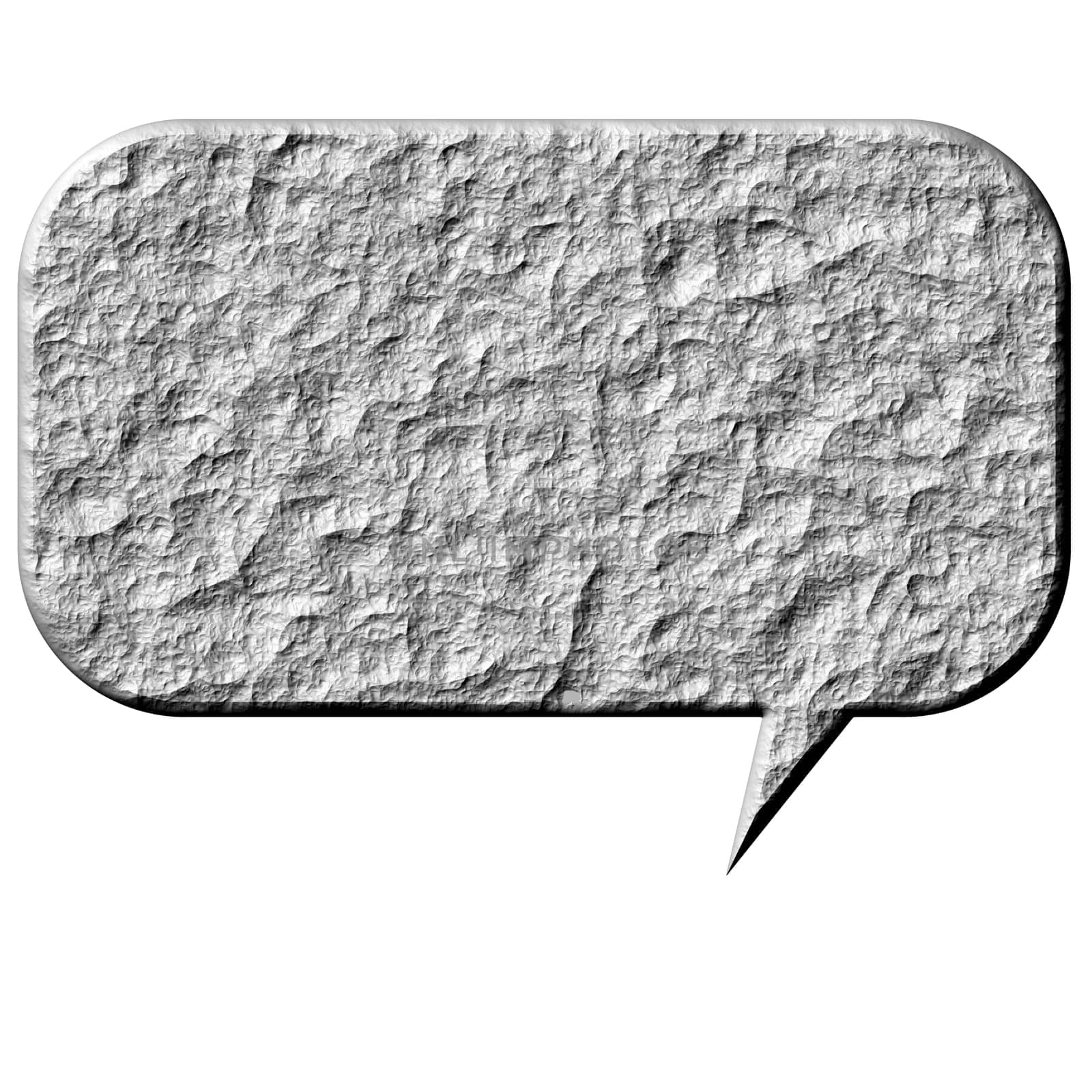 3D Stone Speech Bubble