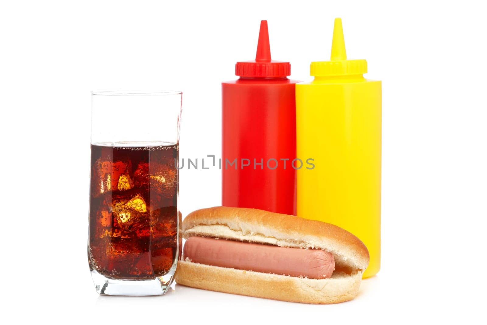 Hot dog and cola glass