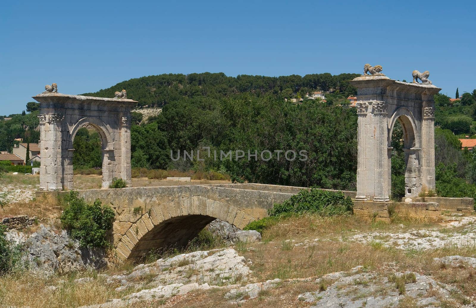Ancient Flavien Bridge in the South of France