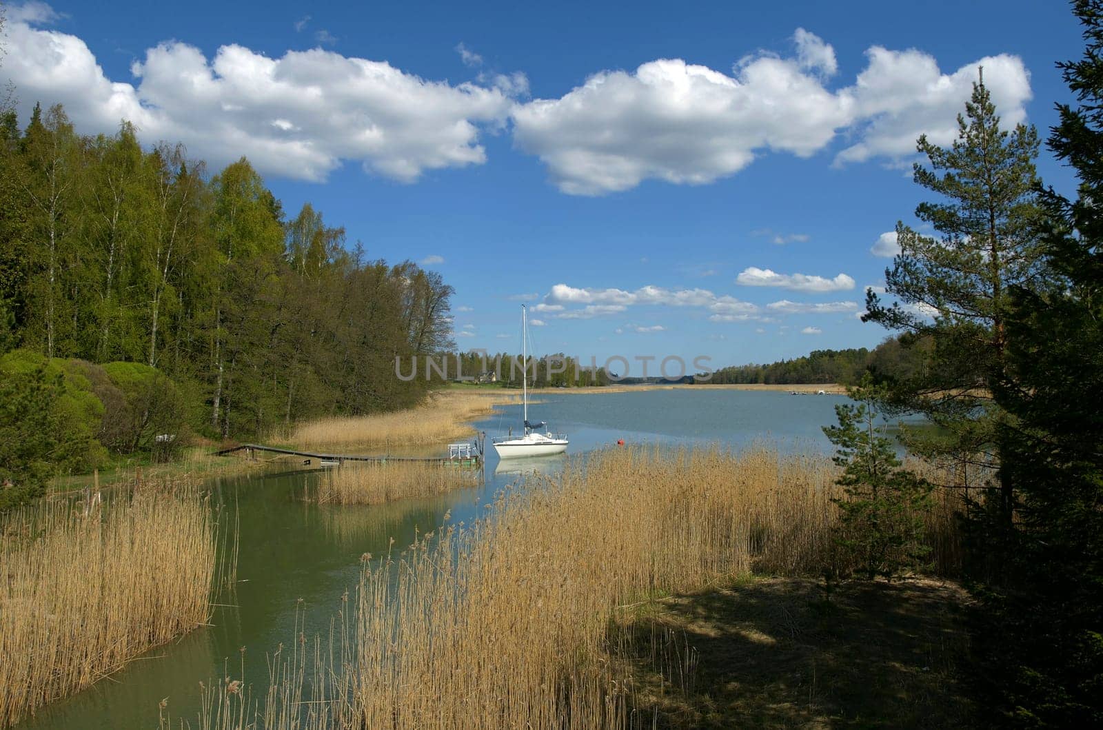 View from a small bridge over the passage near Airisto near Pargas. Finland