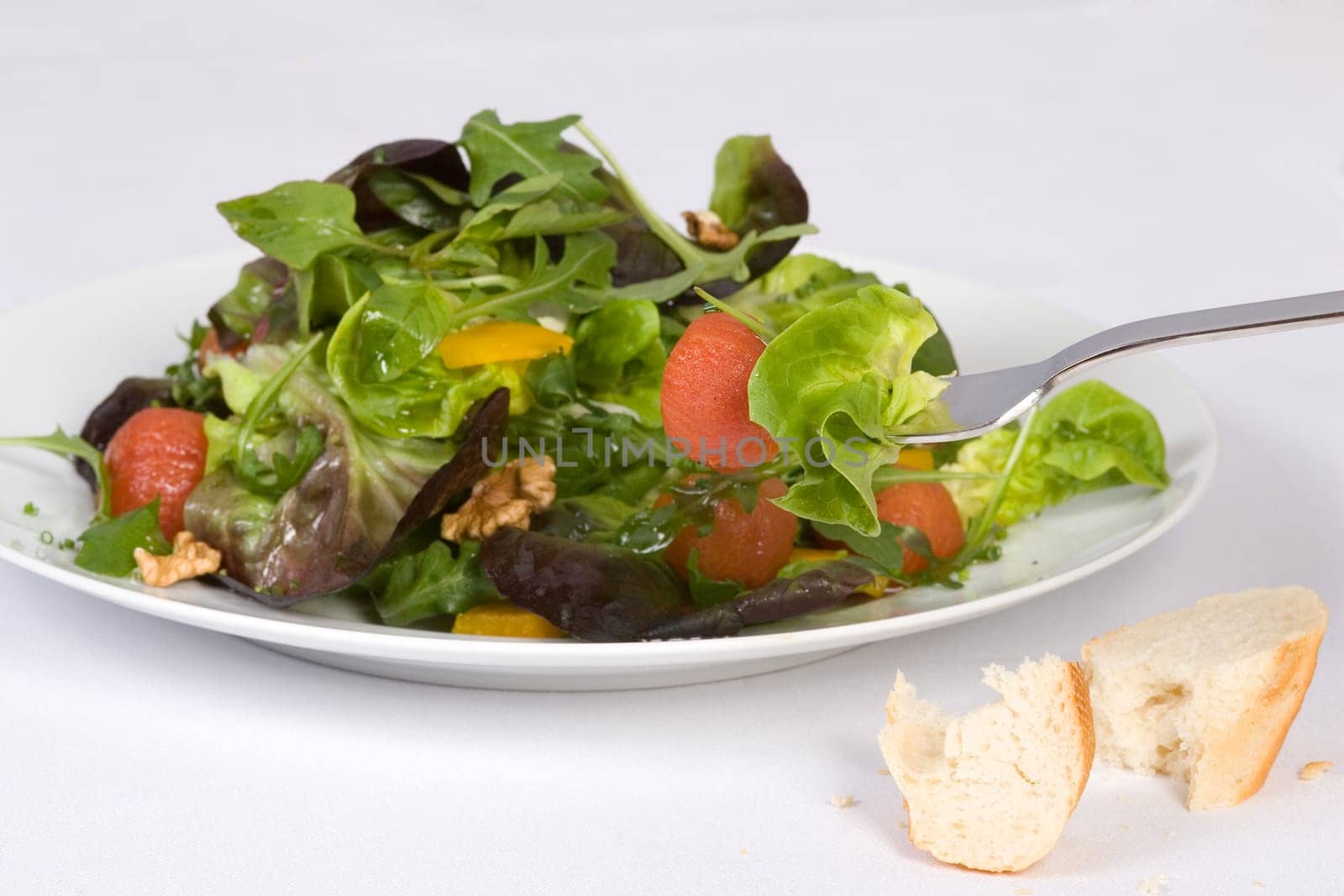Salad with bread