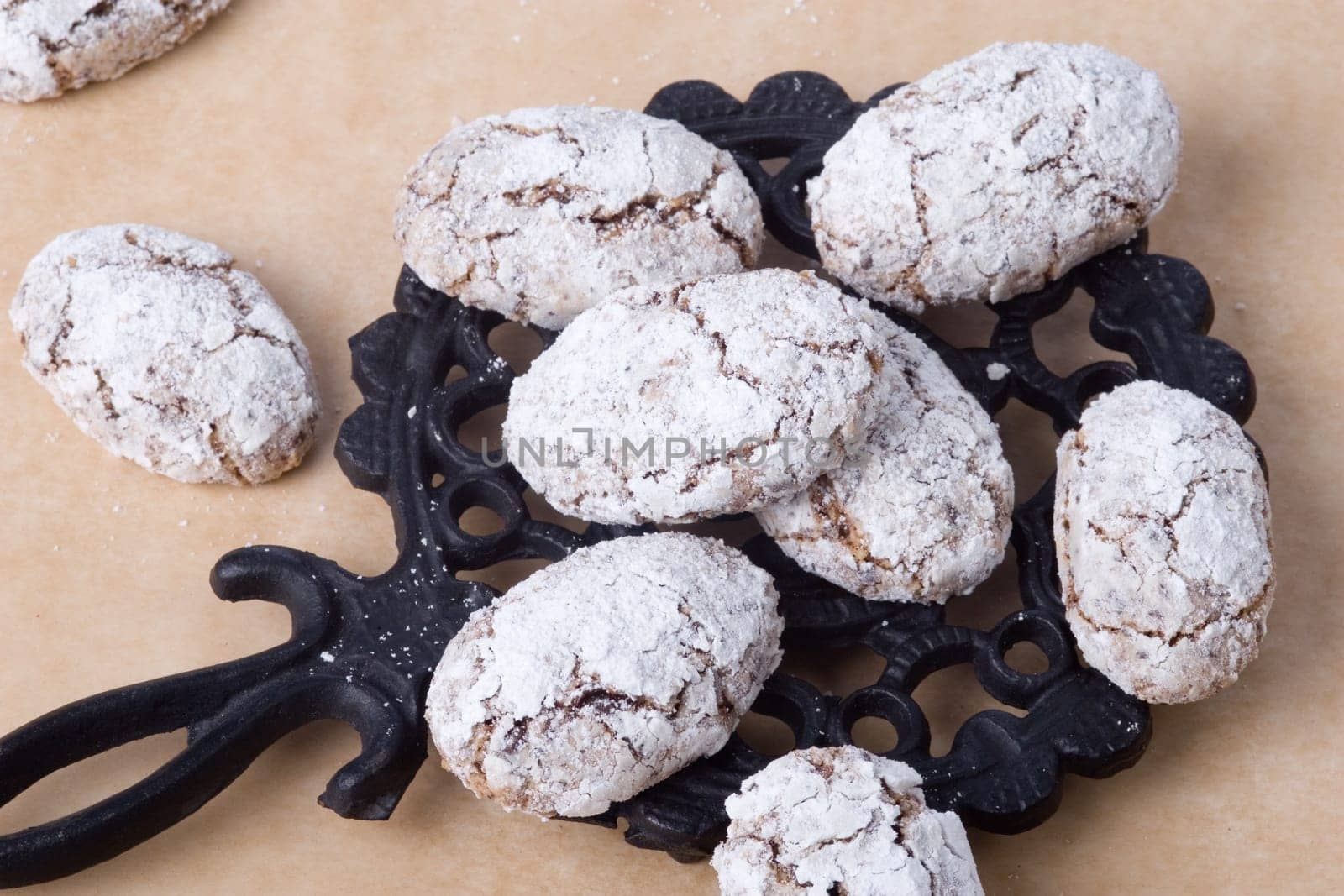 Biscuits on cast iron