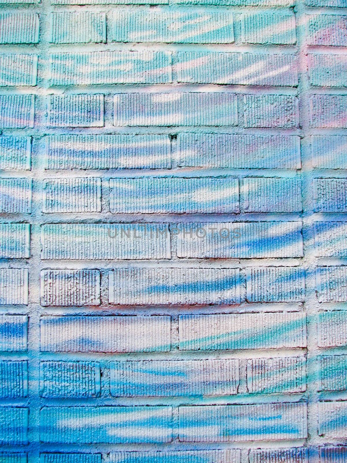 Pastel color brick wall