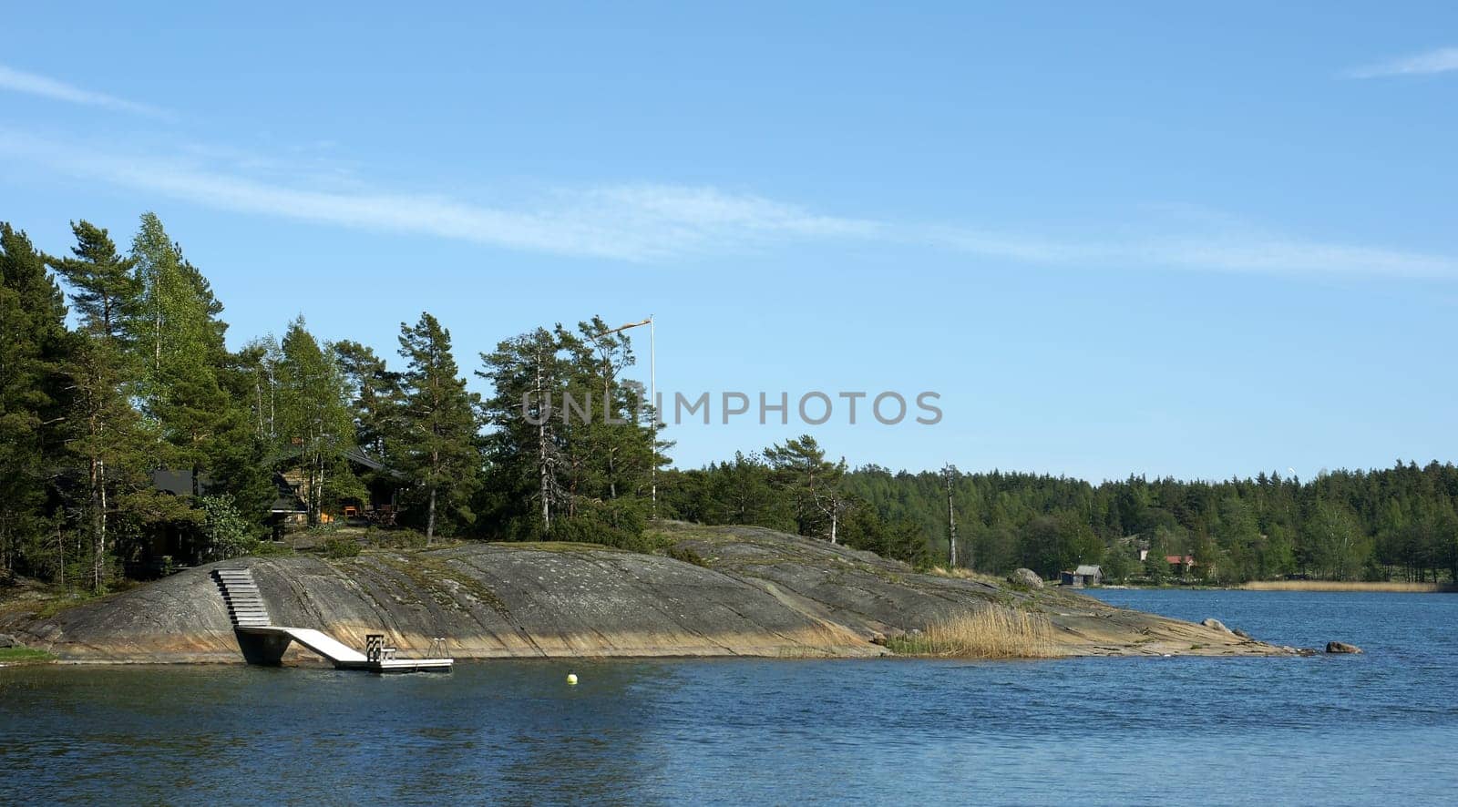 Called "Mökki"" in Finnish,it can be found on almost all islands,especially on the Waaser. Here on the island of Jermo with a view of the island of Tammo south of Pargas. Finland"