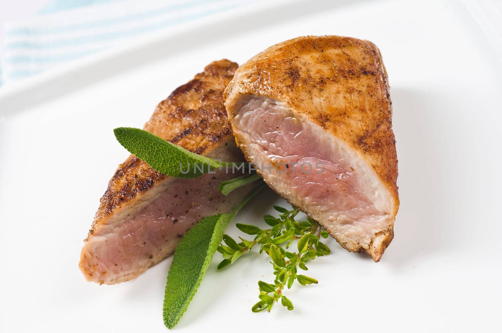 Pork tenderloin,fried with herbs