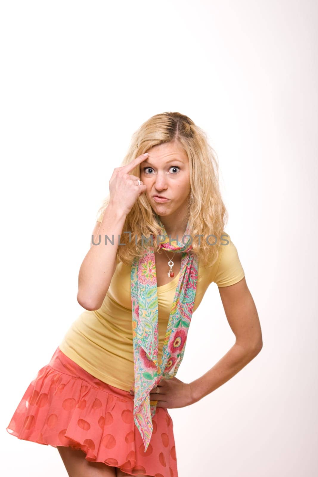 Blond Woman Wondering