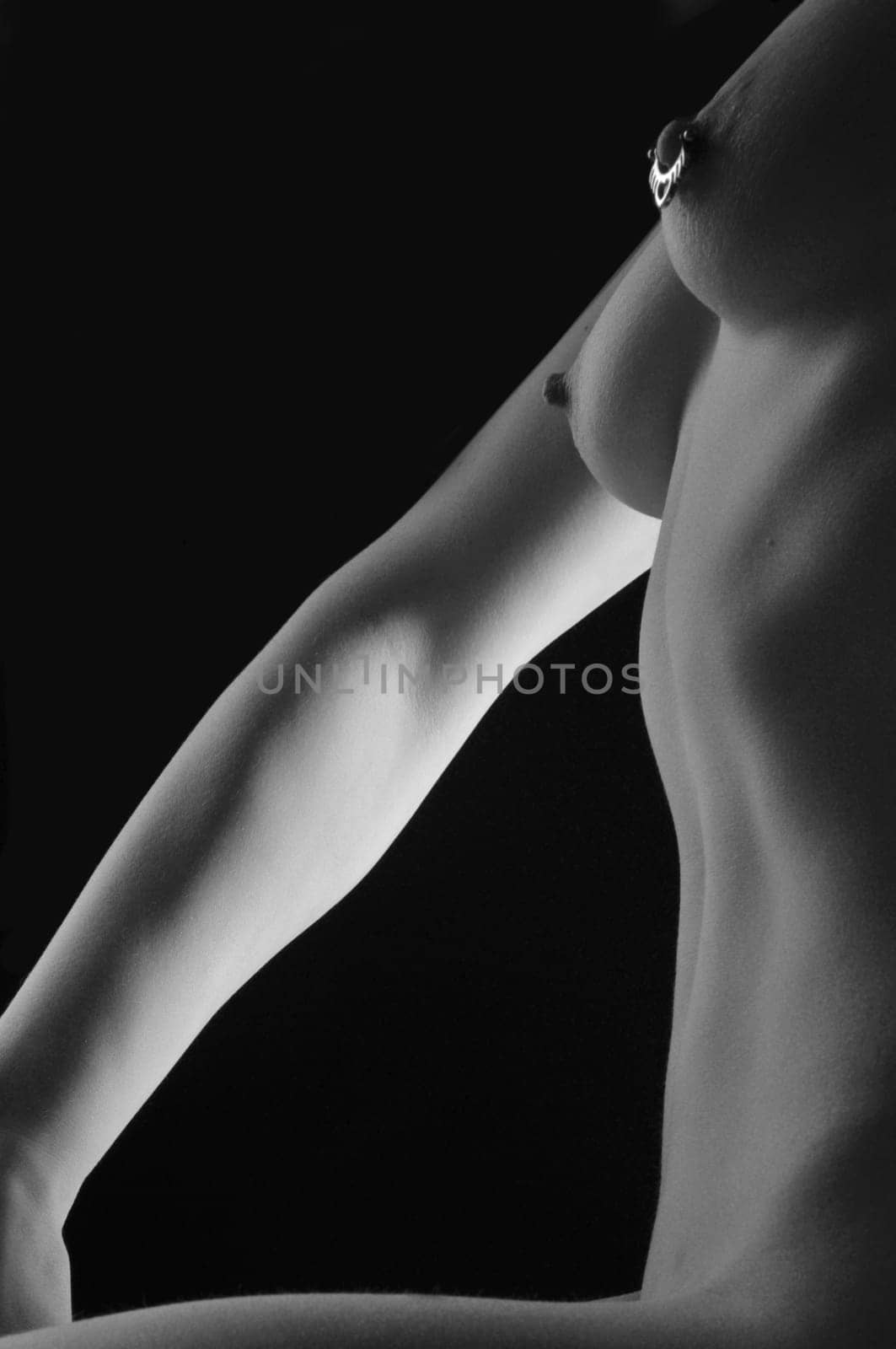 Woman Torso In Monotone