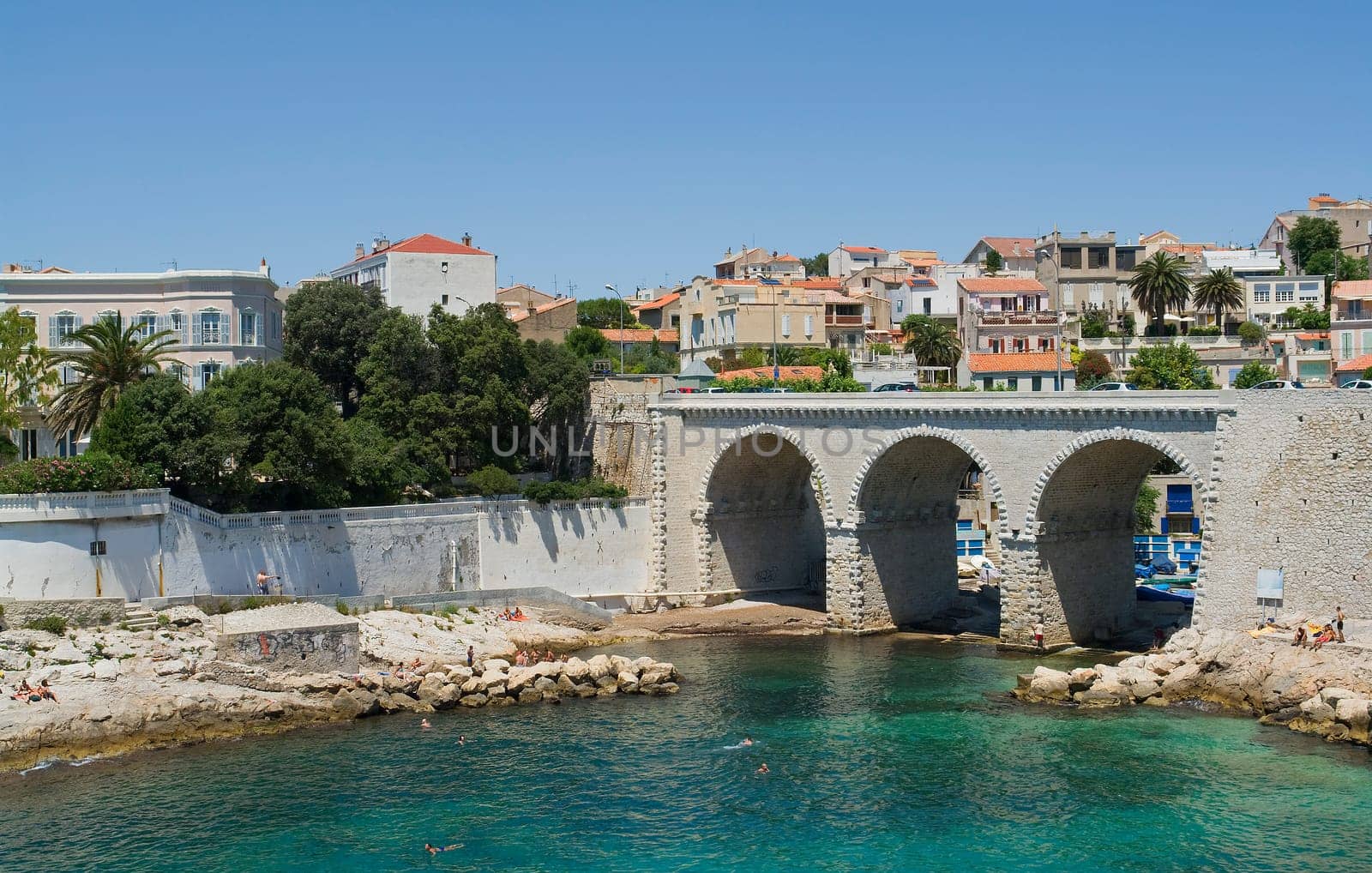 Historic seaside coast in Marseille