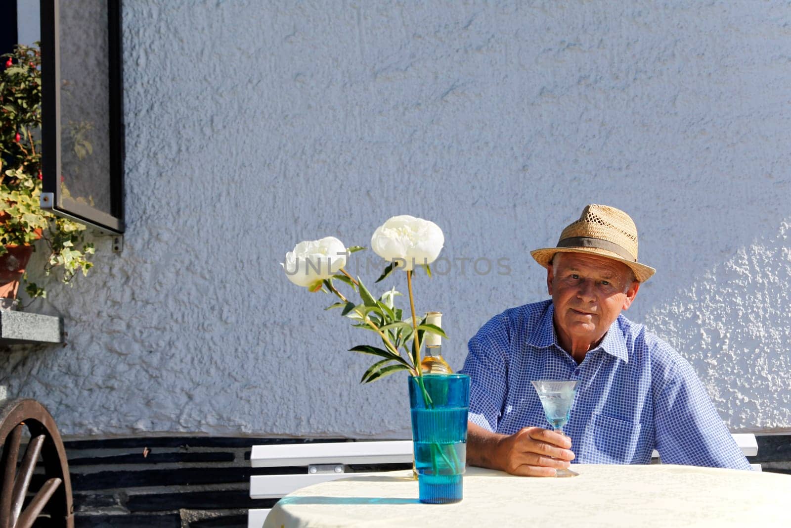 Senior in the garden
