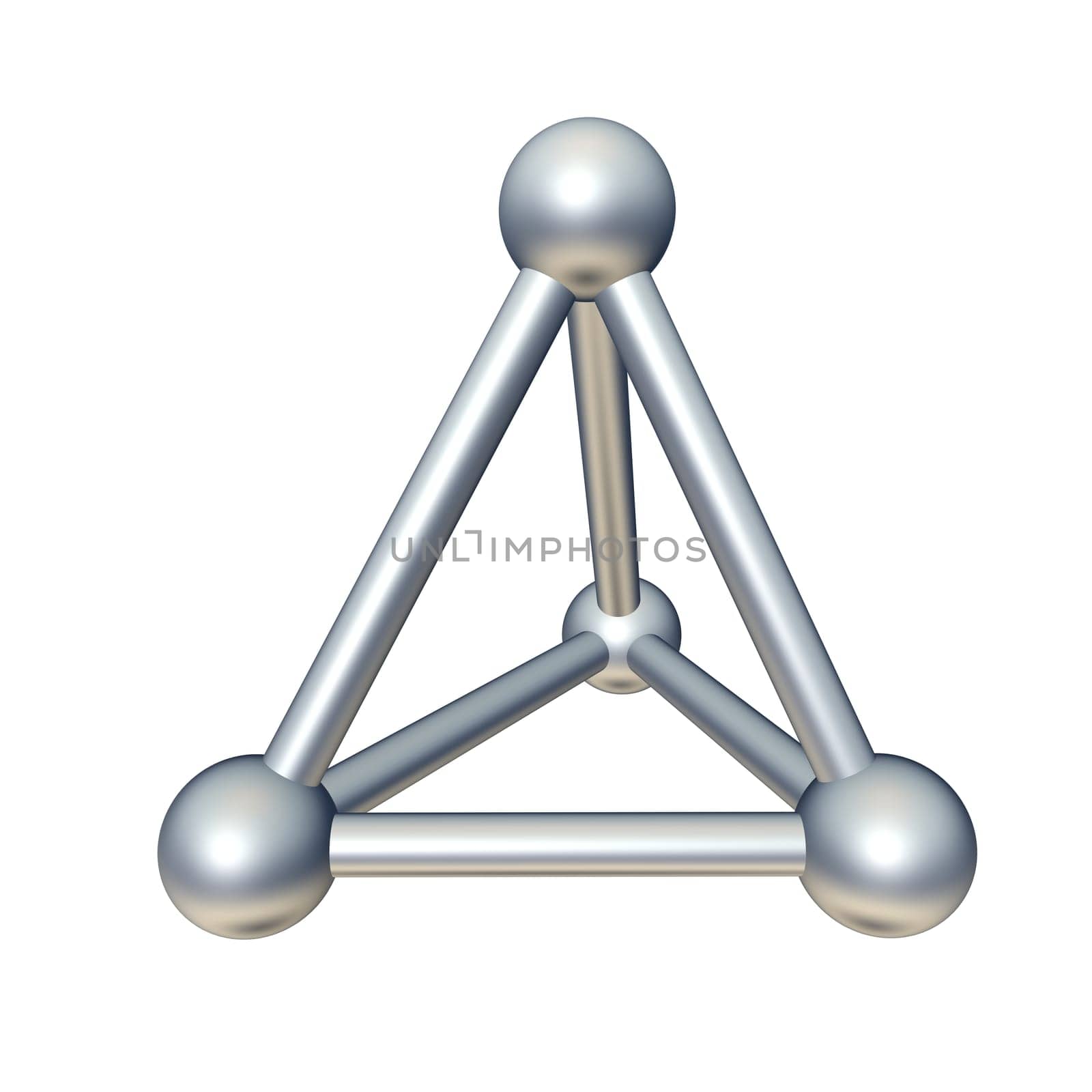 Pyramid model isolated on white