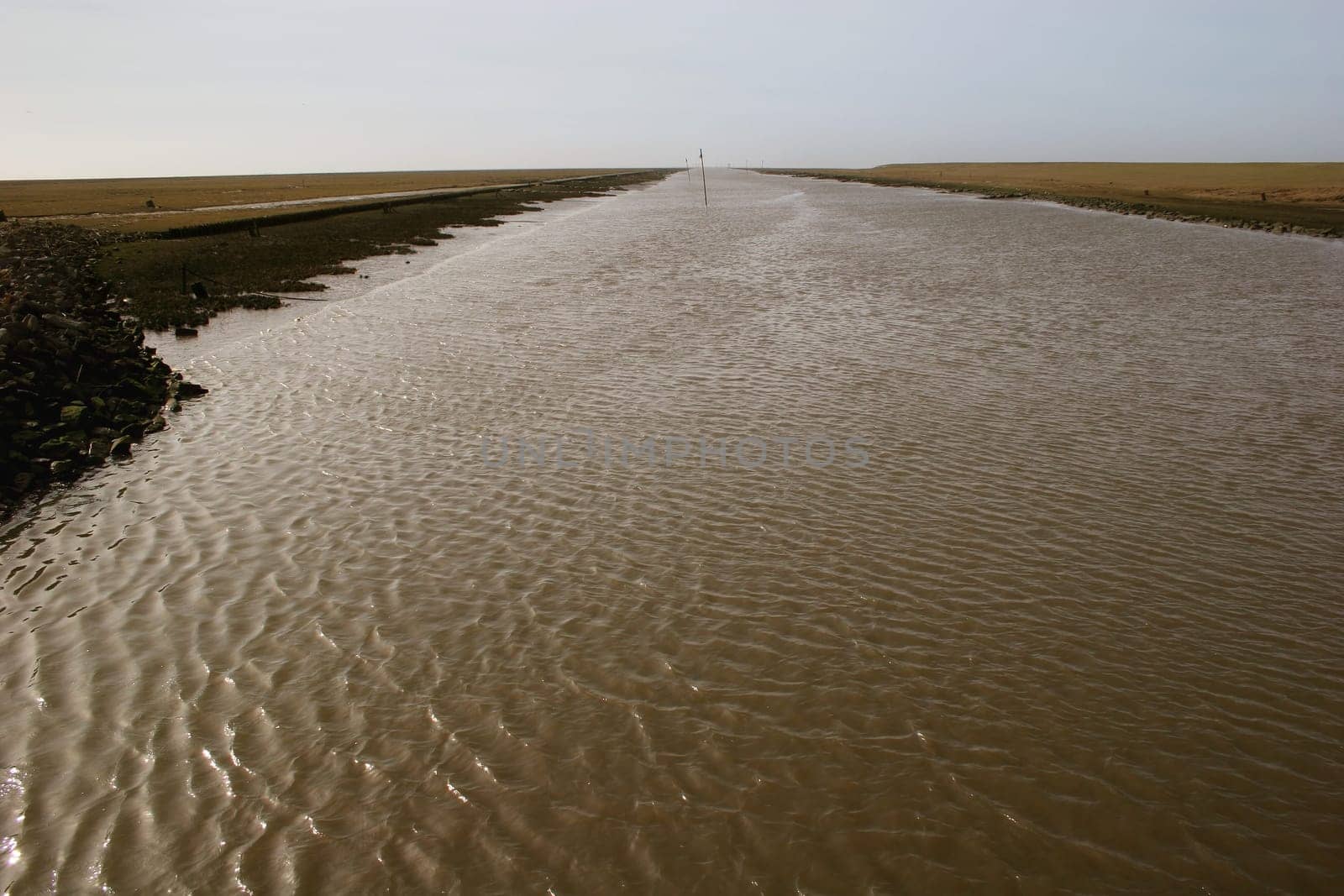 Friedrichskoog Harbour Canal to the North Sea