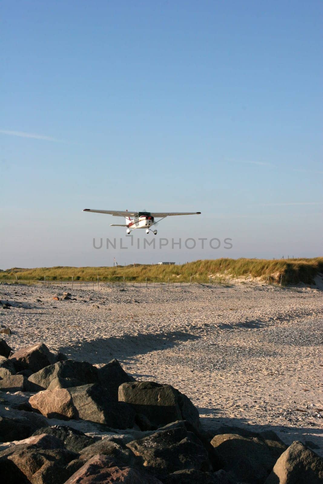 Aircraft taking off,Helgoland airfield