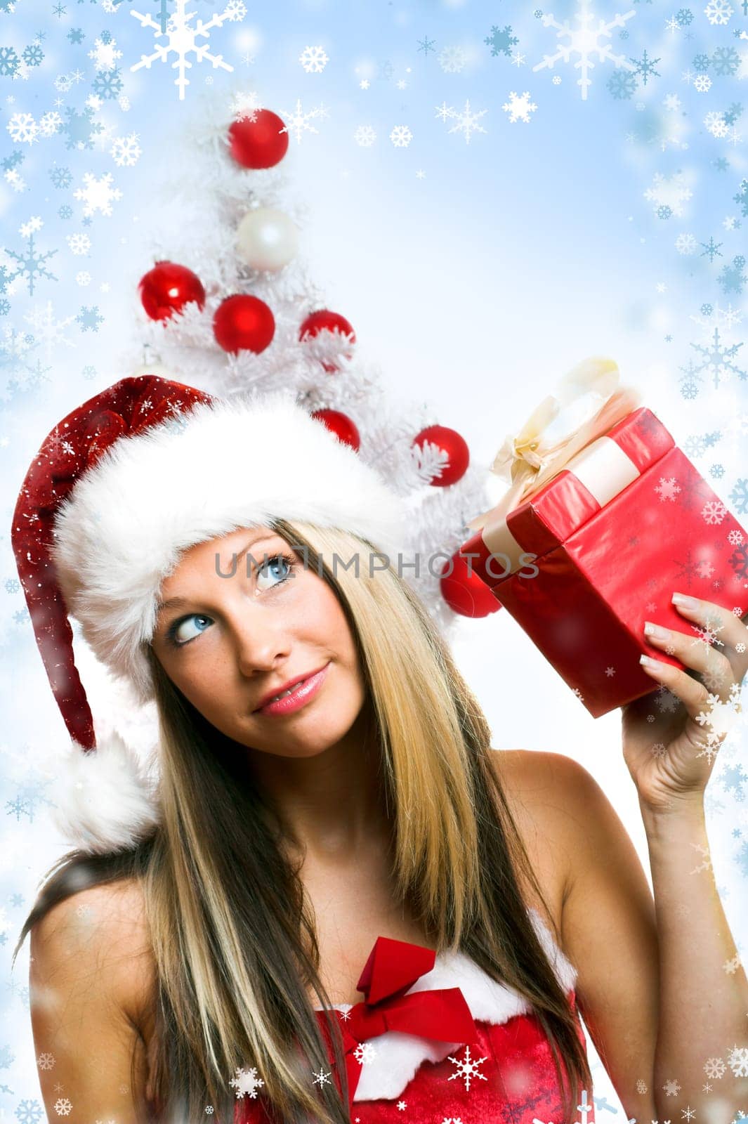 Santa Claus with gift