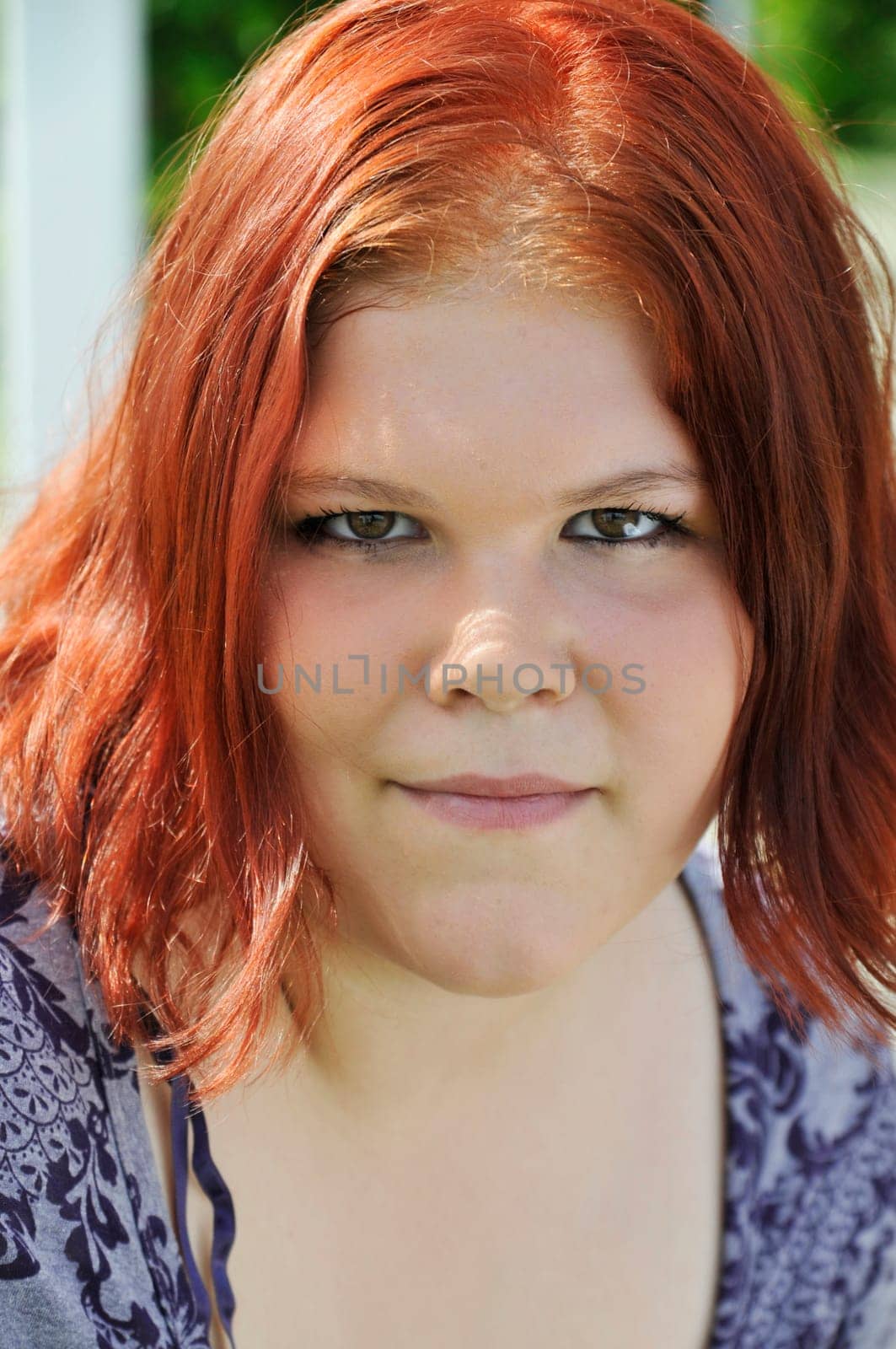 young woman red haired