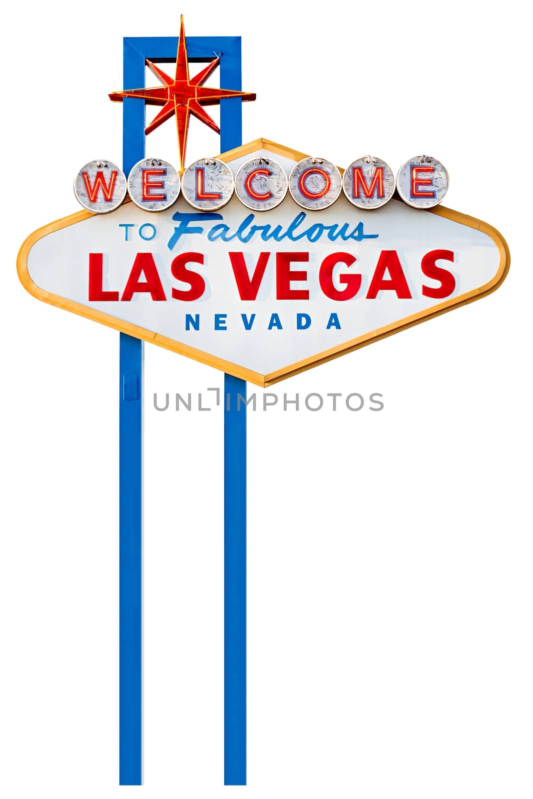 las vegas sign isolated on white