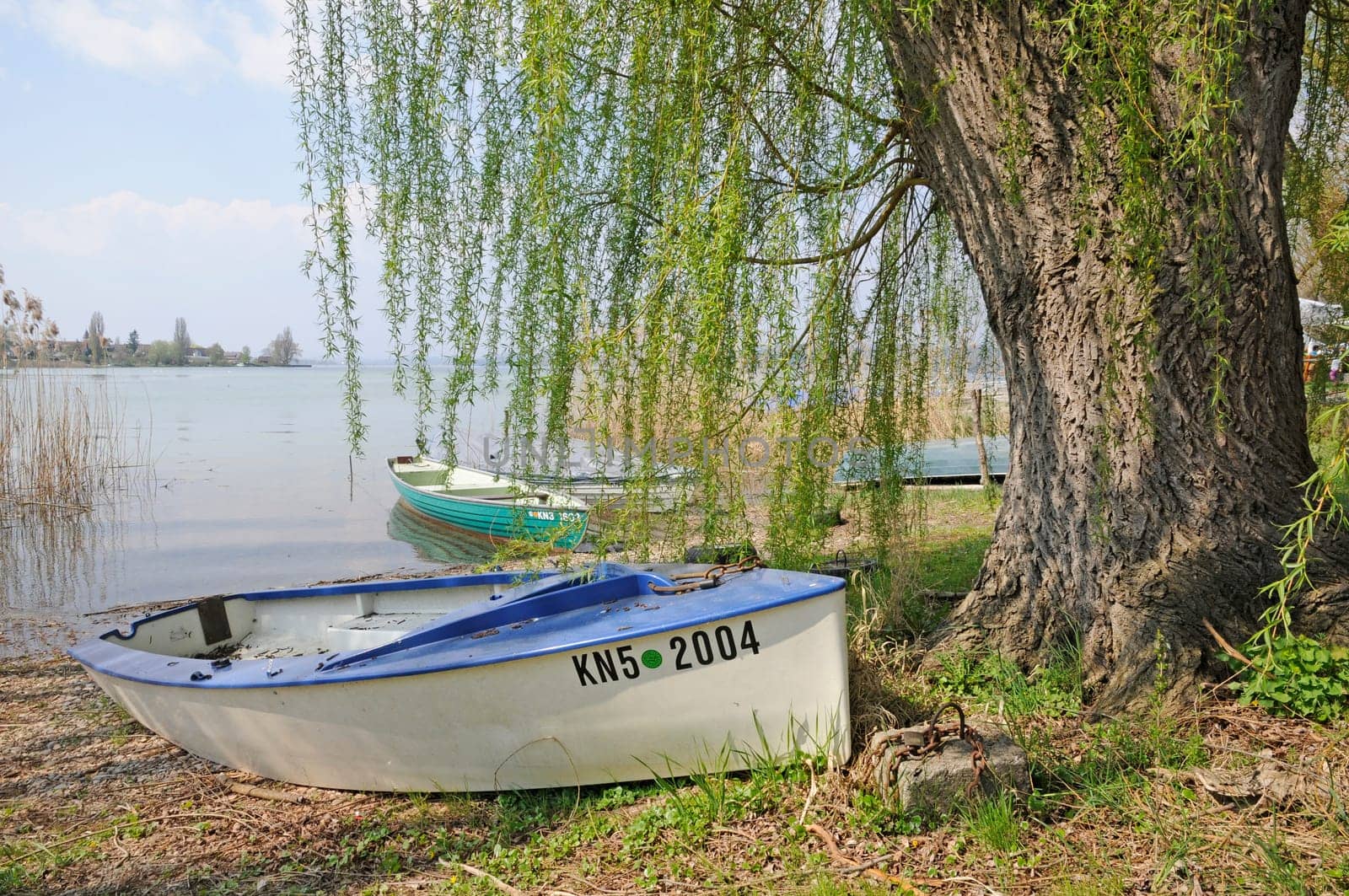 Boats on the banks of the Reichenau