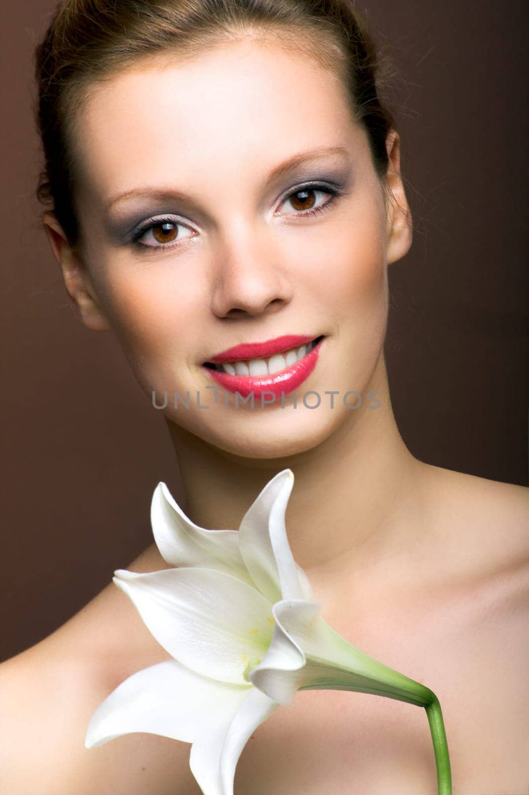 Woman with lily
