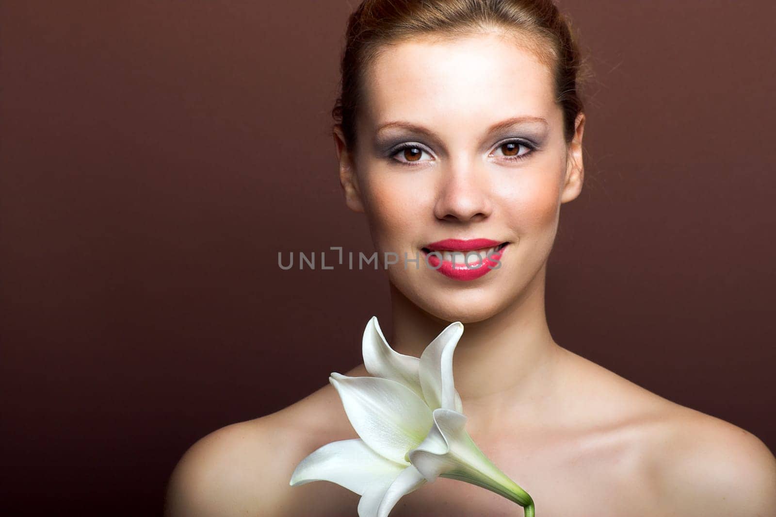 Woman with lily