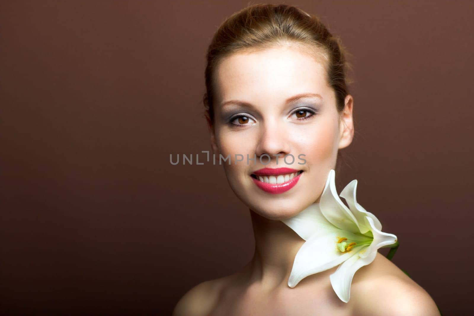 Woman with lily