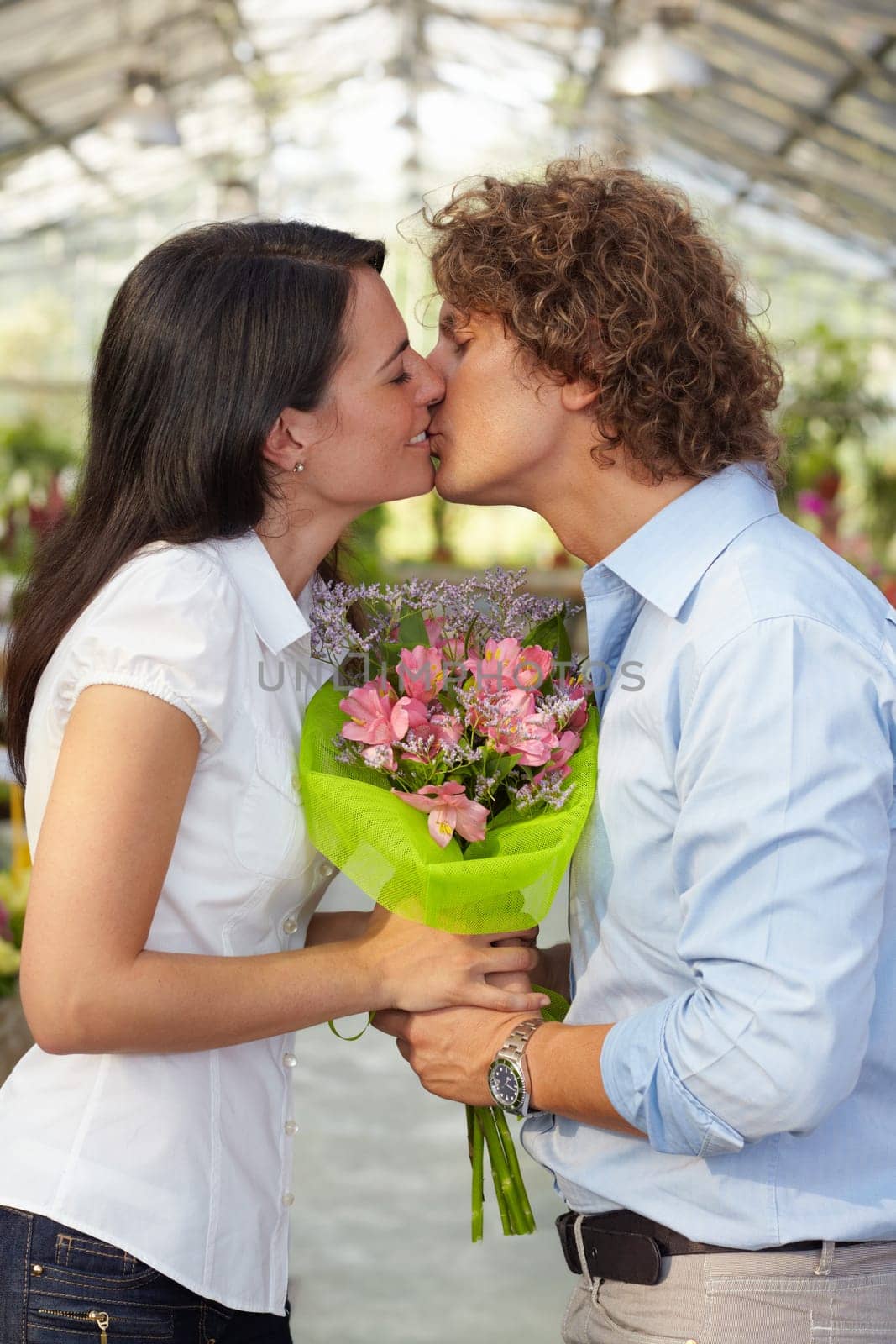 couple shopping in garden center