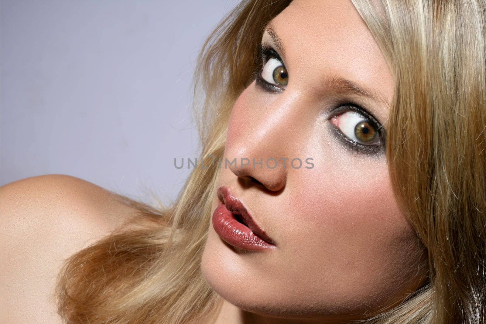Big Eyed Beautiful Blonde Woman