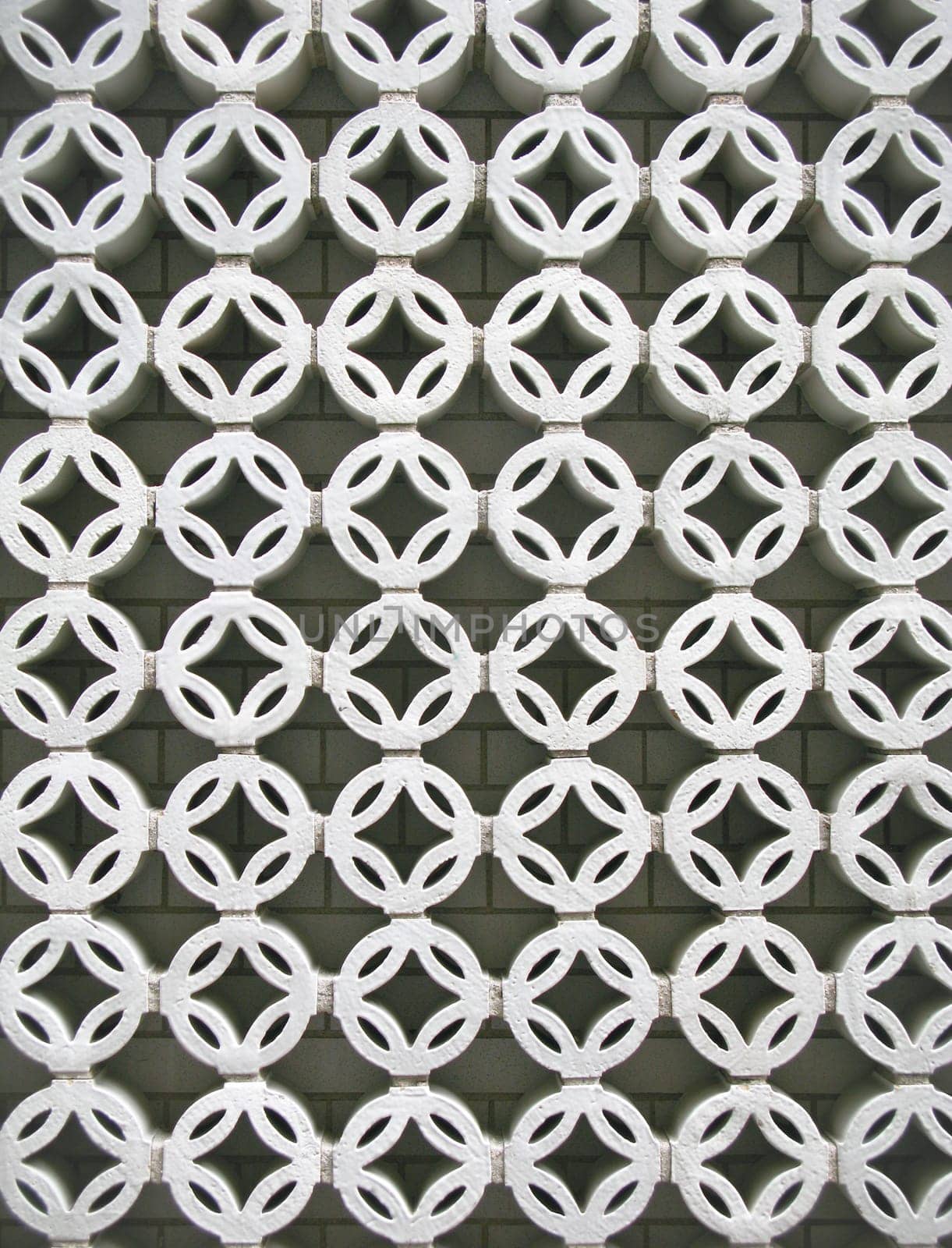 White circular lattice background