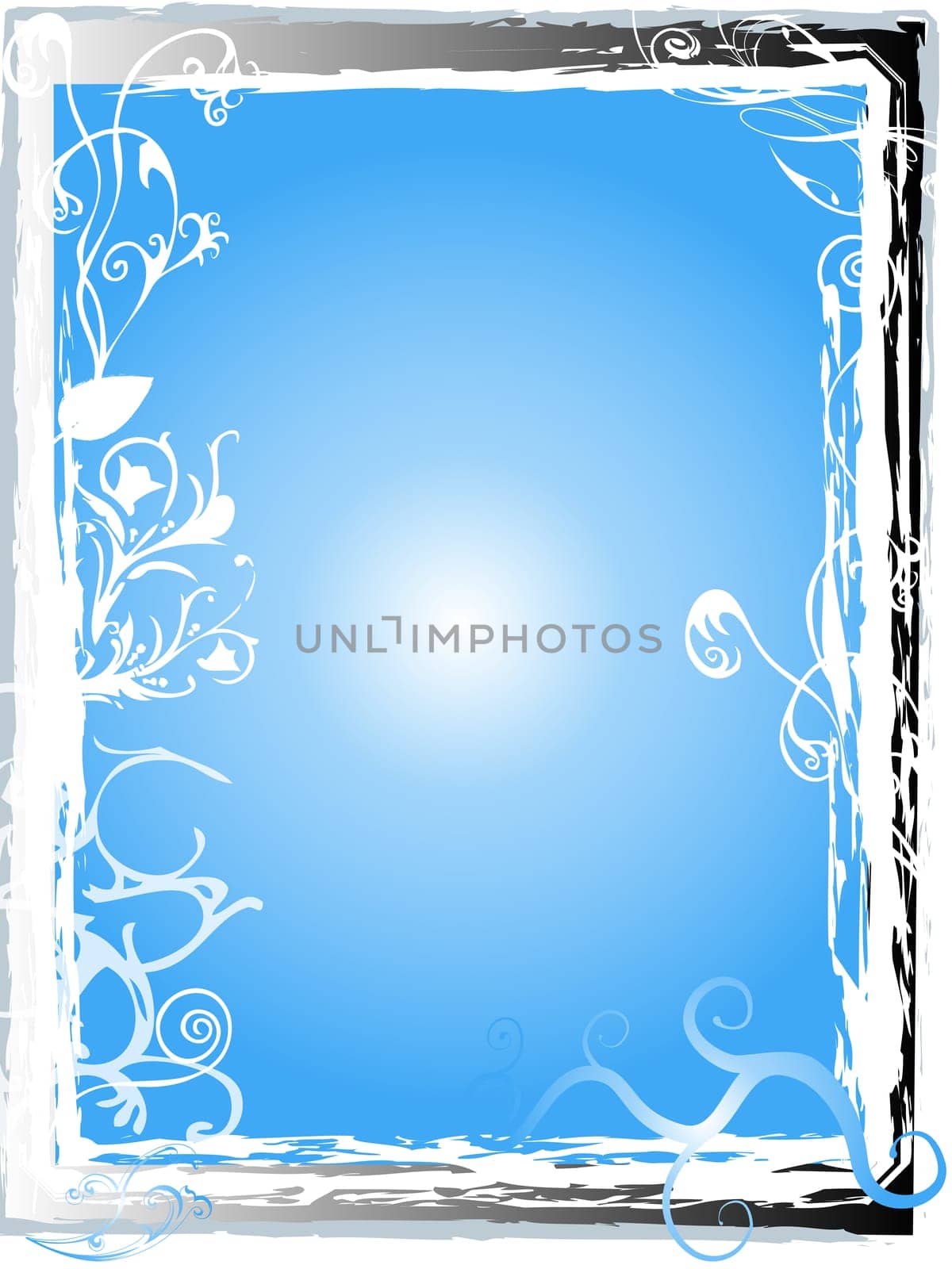 Floral Card Blue