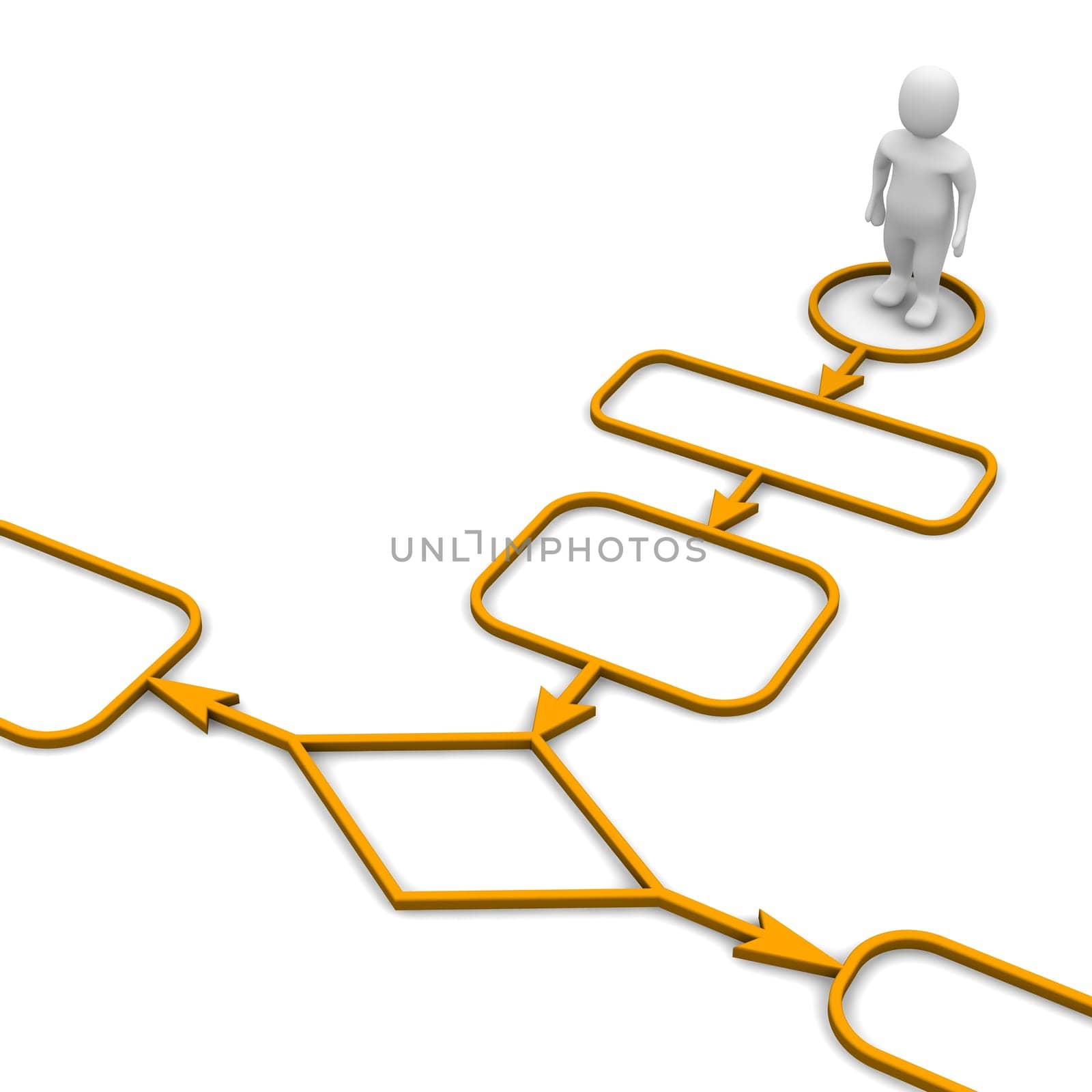 Man and diagram