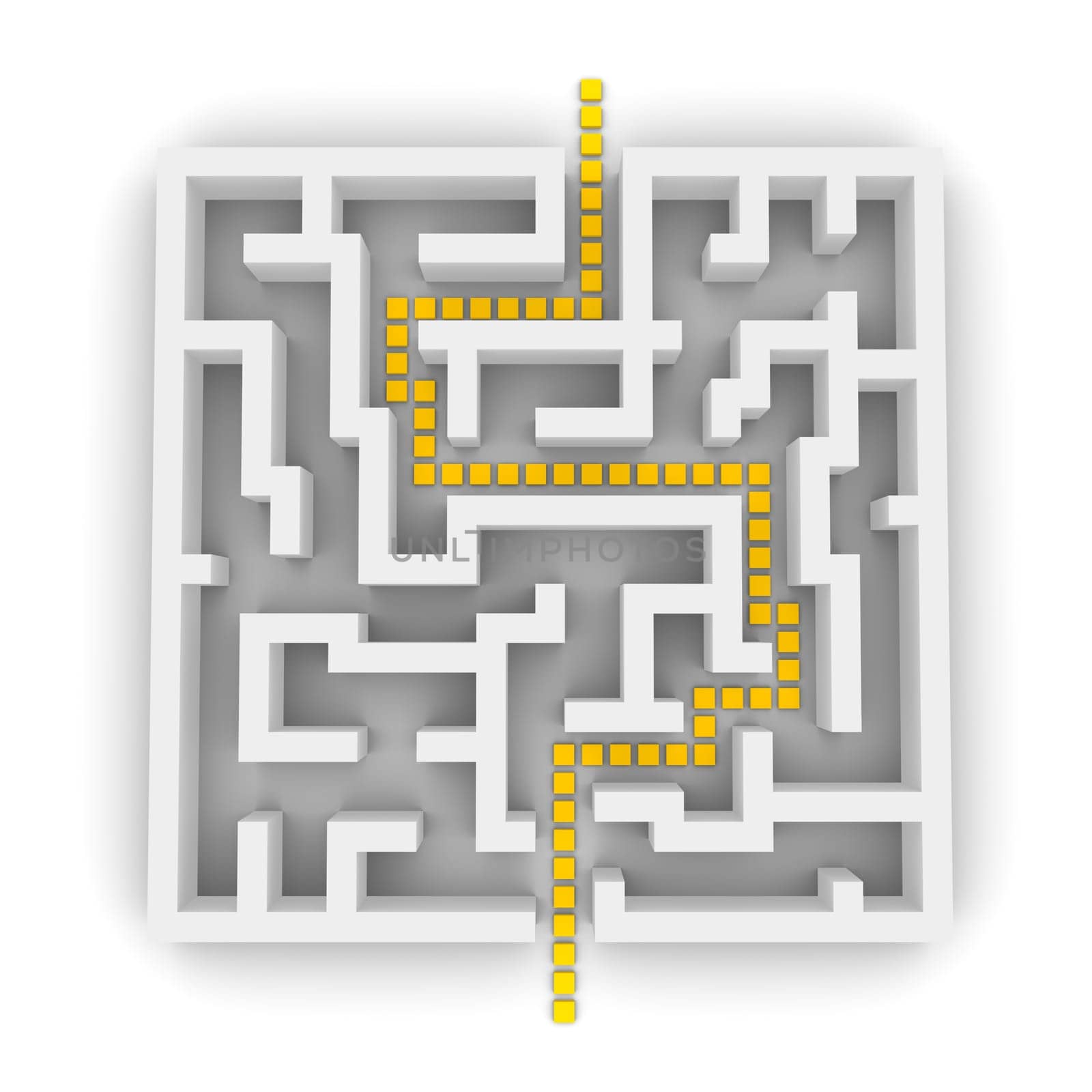 Path through labyrinth