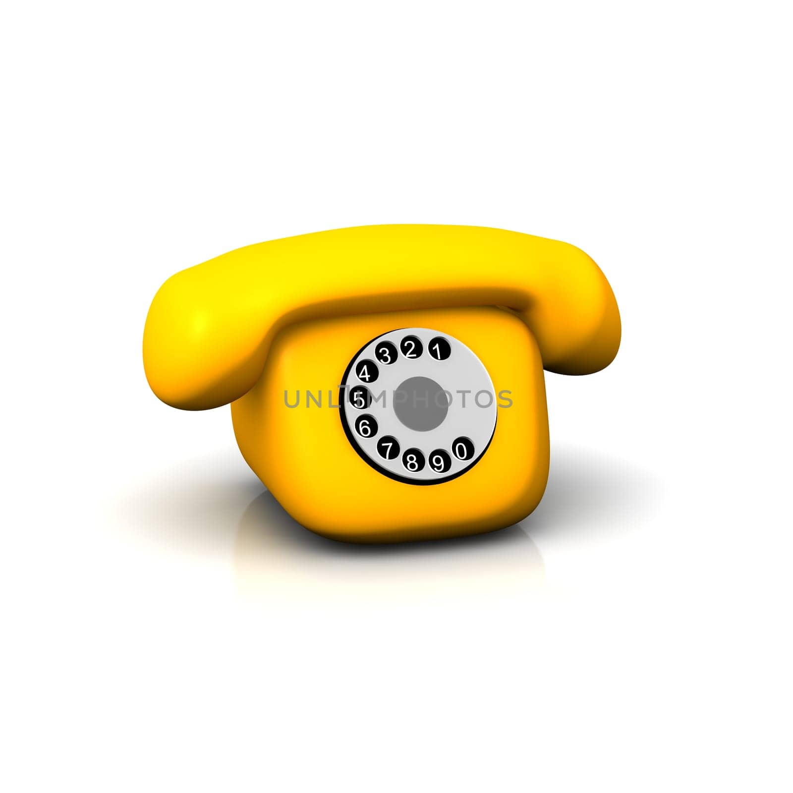 Orange retro phone