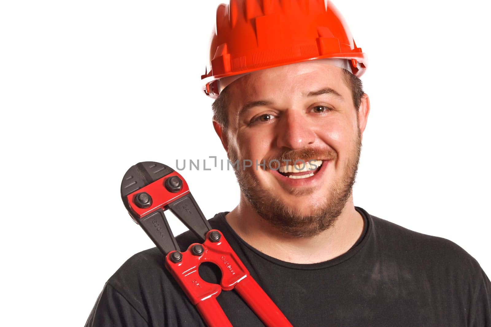 handyman smile and tool