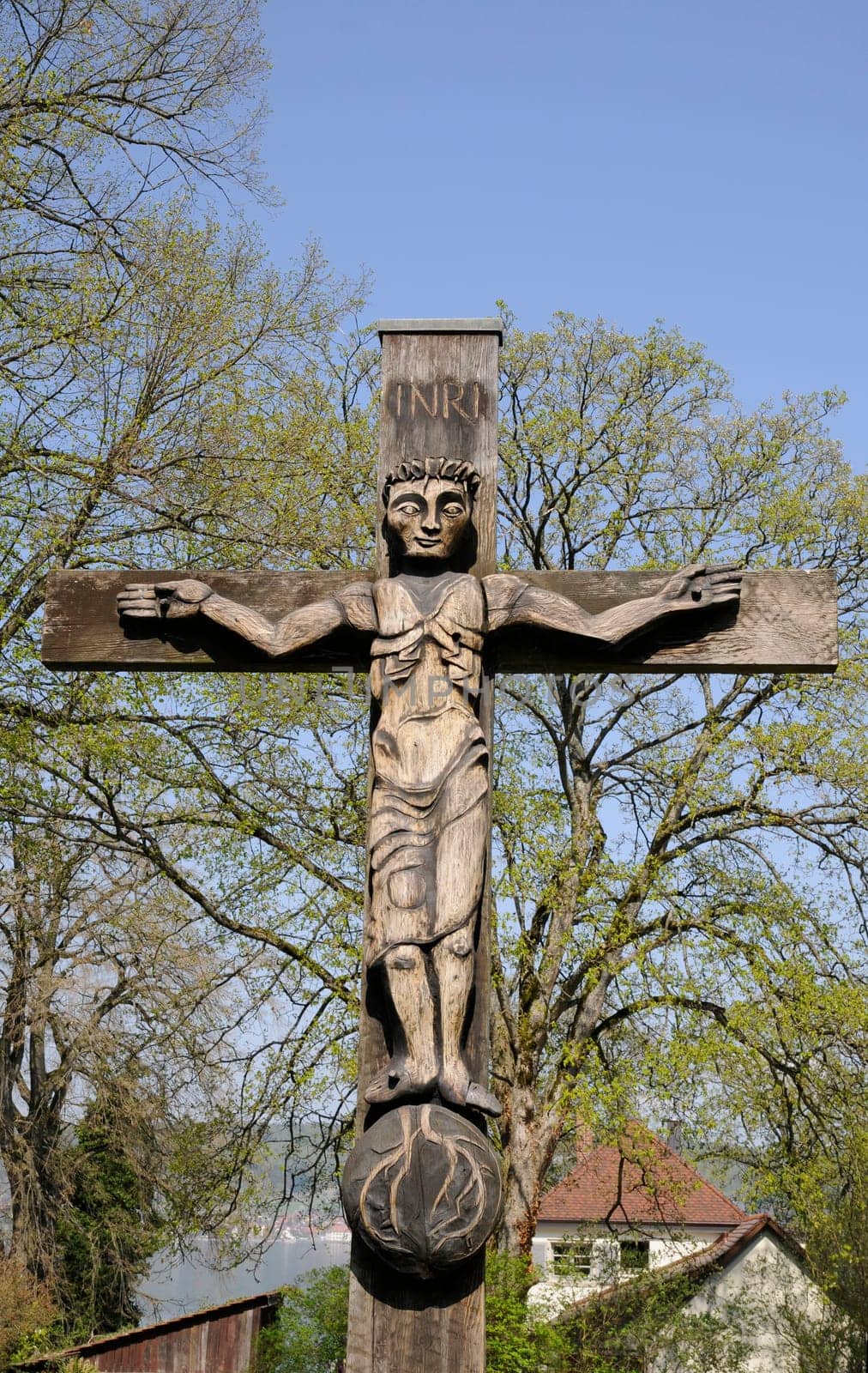 Cross at the church in Bodman