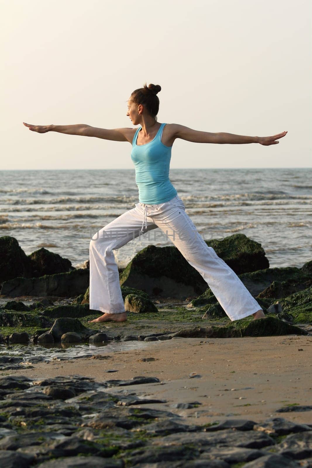 Yoga by sunset