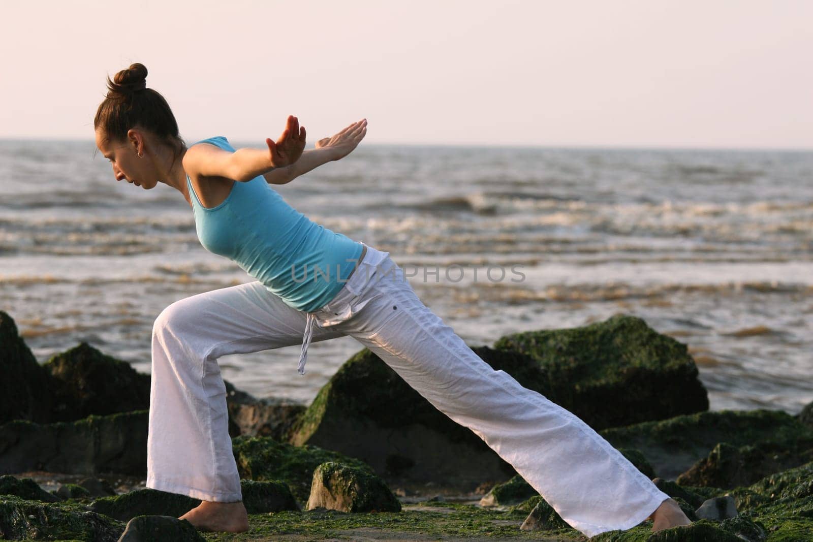 Yoga by sunset