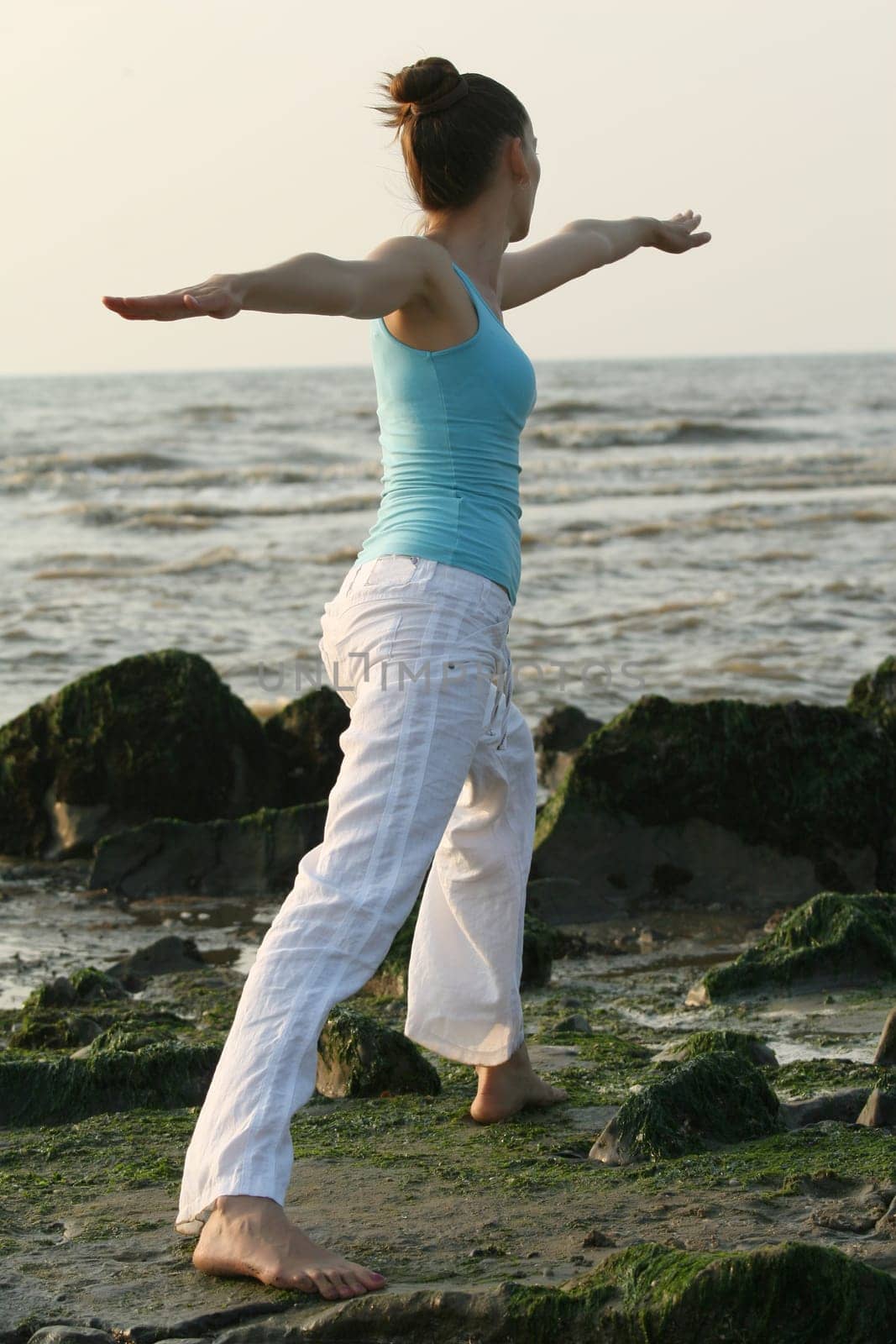 Yoga by sunset