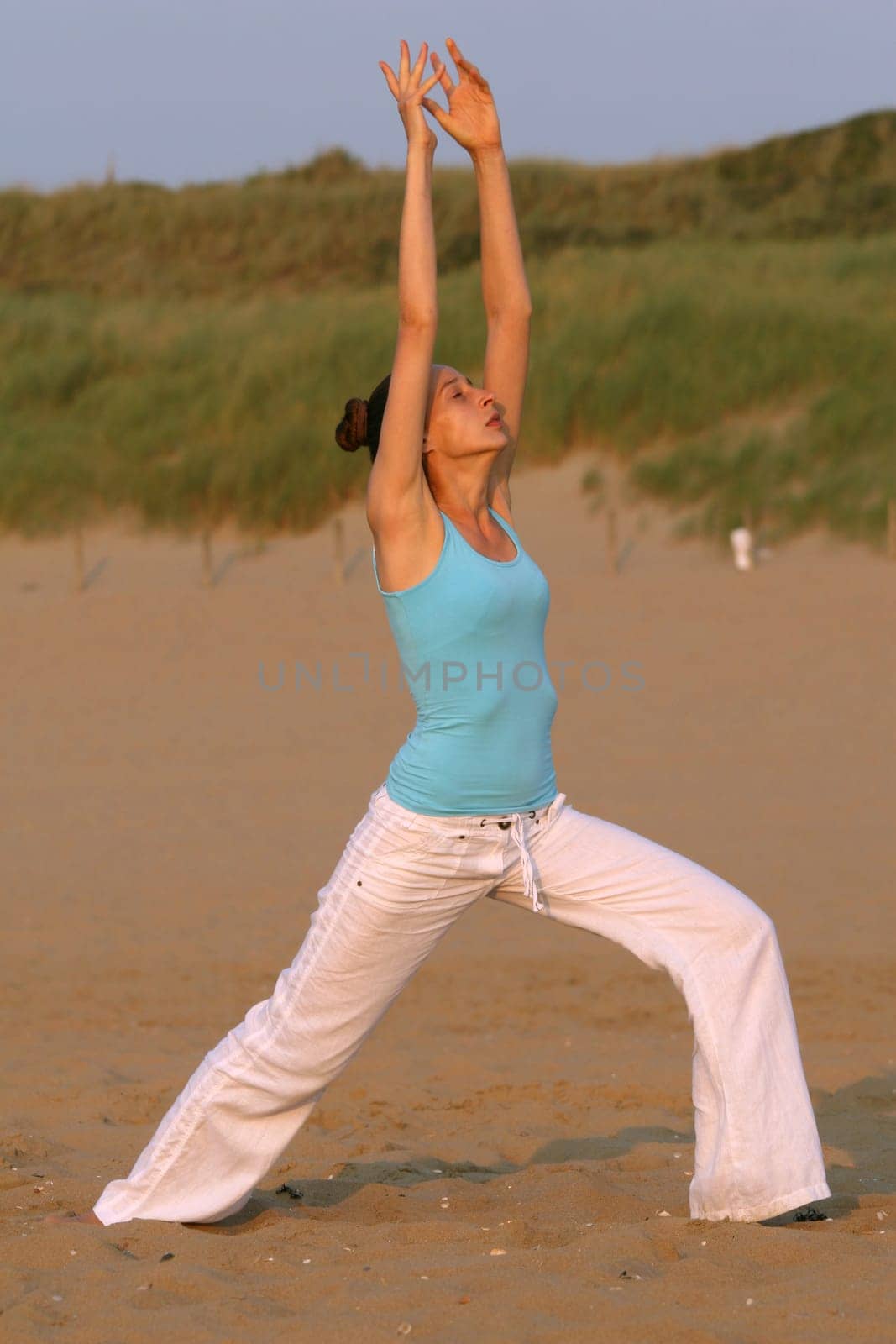 Yoga by sunset